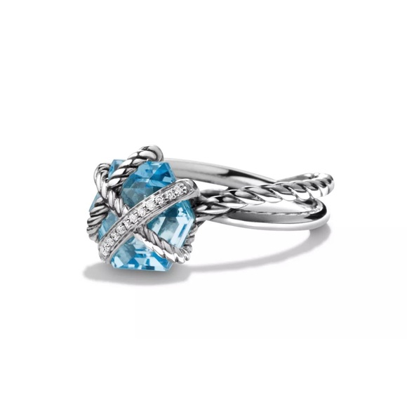 Like new David Yurman topaz, cable wrap ring, size 5.5. Perfect gift! - Picture 3 of 8